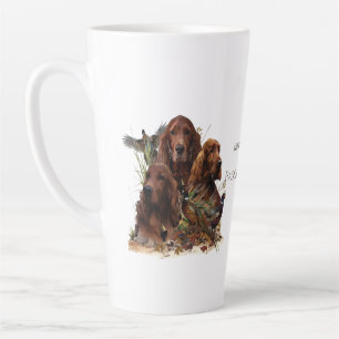  Irish Setters with Pheasants - Passion Hunt Latte Mug