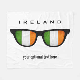 Irish Shades custom text & color fleece blankets