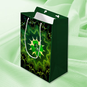 Irish Shamrock and Emerald Medium Gift Bag