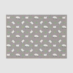 Irish Shamrock and Sheep Pattern Tissue Paper
