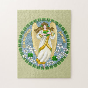 Irish Shamrock Angel Jigsaw Puzzle