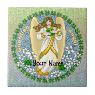 Irish Shamrock Angel  Tile