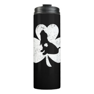Irish Shamrock Basset Hound Dog St. Patrick's Day Thermal Tumbler