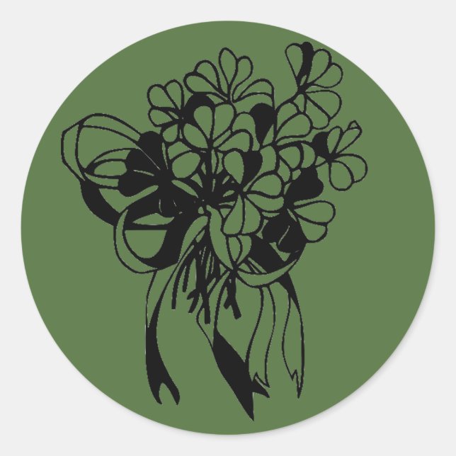 Irish Shamrock Bouquet St. Patrick's Day Sticker (Front)