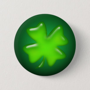 IRISH SHAMROCK by SHARON SHARPE 2 Inch Round Button