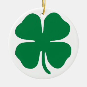 Irish Shamrock Ceramic Ornament