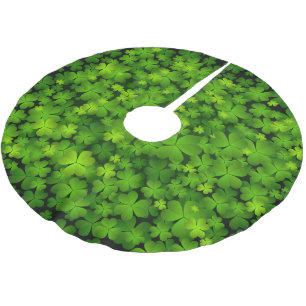 Irish Shamrock Christmas Decor Brushed Polyester Tree Skirt
