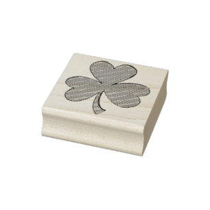 Irish Shamrock Clover Lucky Saint Patrick's Day Rubber Stamp