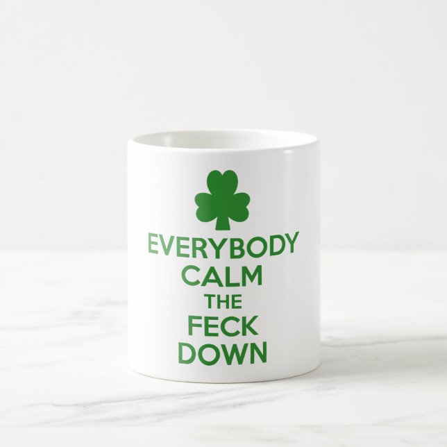 Irish shamrock coffee mug (Center)