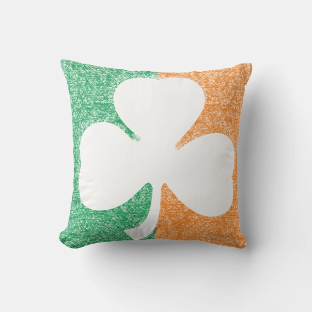 Irish Shamrock custom throw pillow (Front)