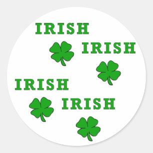 IRISH Shamrock - Customized Classic Round Sticker