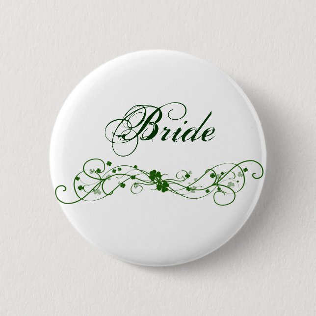 Irish Shamrock design 2 Inch Round Button (Front)