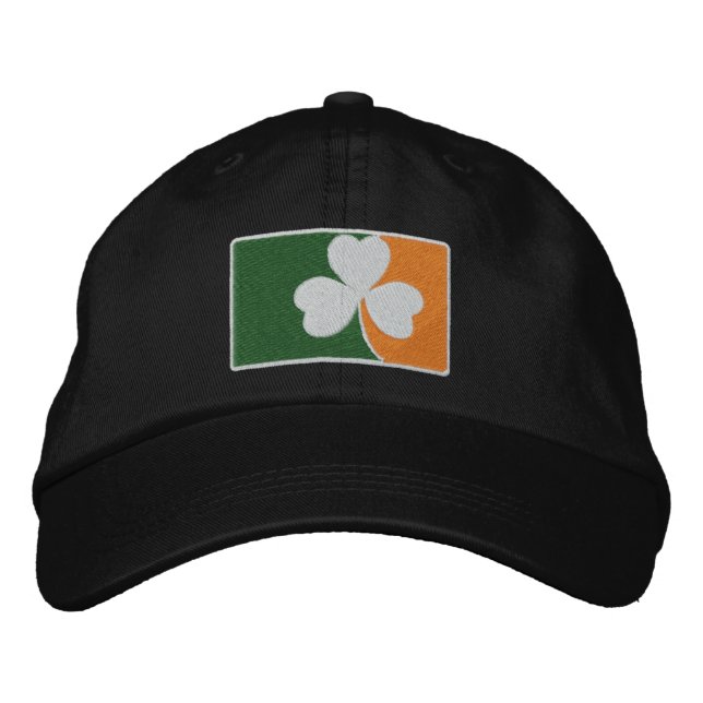 Irish Shamrock Flag Embroidered Hat (Front)