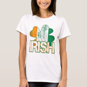 Irish Shamrock Flag T-Shirts (Distressed)