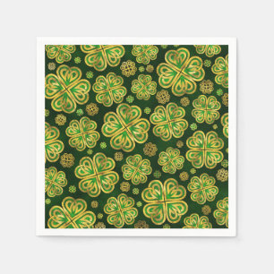 Irish Shamrock Four-leaf Lucky Clover Pattern Napkin