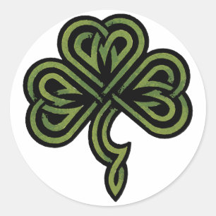 Irish Shamrock Gift Classic Round Sticker