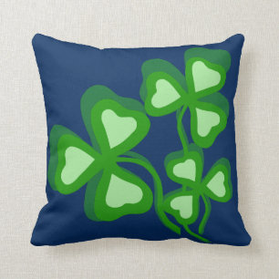 Irish Shamrock, green clover, Ireland shamrock Throw Pillow