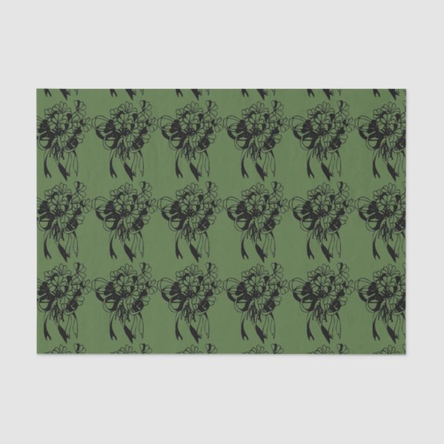 Irish Shamrock Green St. Patrick's Day  Tissue Paper (Front)
