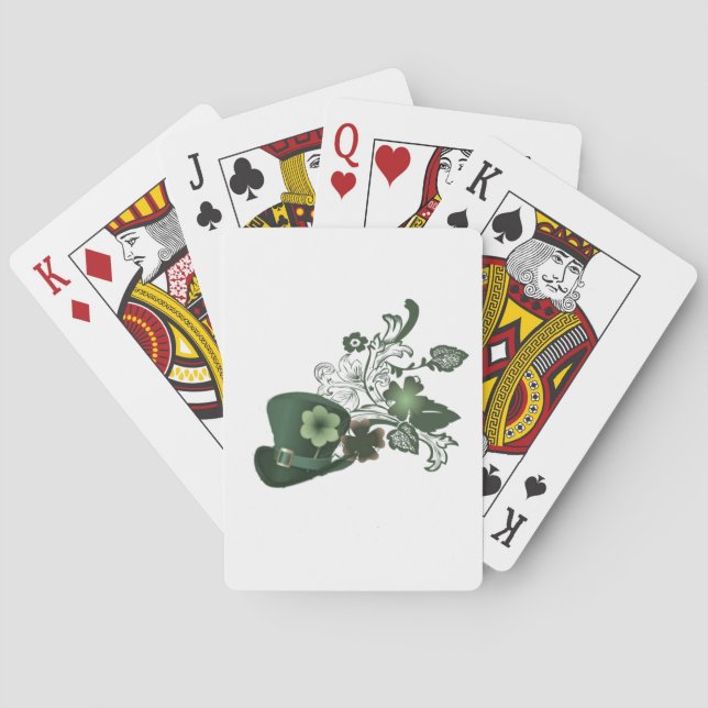 Irish Shamrock Hat Playing Cards (Back)