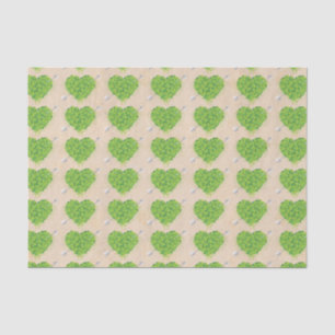 Irish Shamrock Heart Wedding Tissue Paper