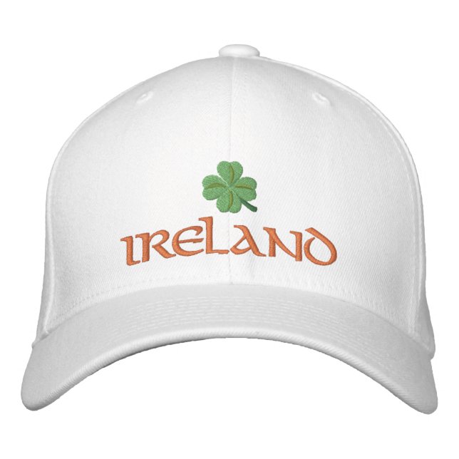 Irish shamrock Ireland Embroidered Hat (Front)