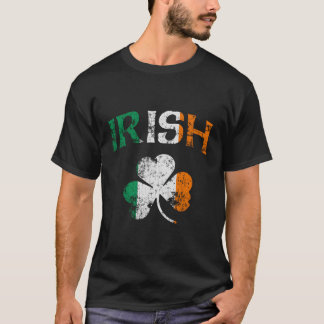 Irish Shamrock Ireland Flag St Patricks Day Fade T-Shirt