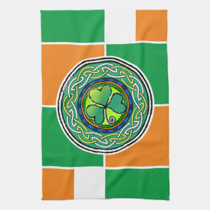 Irish shamrock kitchen towel
