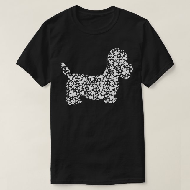 Irish Shamrock Leaf Bichon Frise Dog St Patricks D T-Shirt (Design Front)