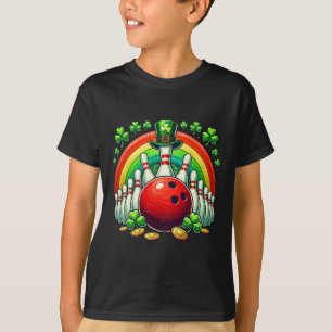 Irish Shamrock Leaf Dabbing Bowling Byll Saint Pat T-Shirt