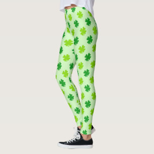 Irish Shamrock Leggings, St Patricks Clover Tights