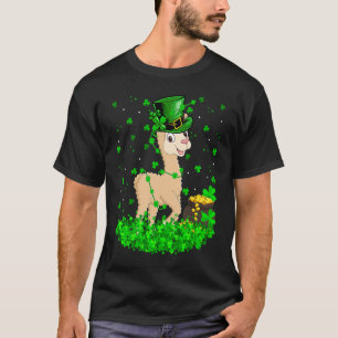 Irish Shamrock Leprechaun Alpaca St Patrick's Day  T-Shirt