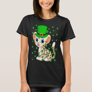 Irish Shamrock Leprechaun Leopard St Patrick's Day T-Shirt