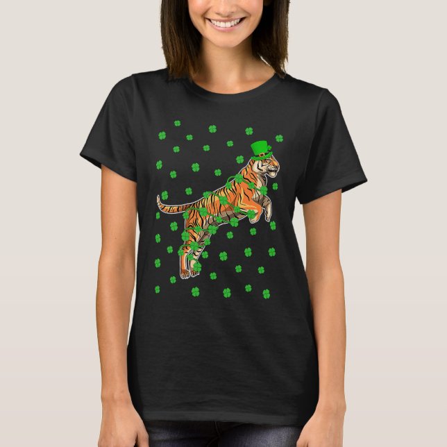 Irish Shamrock Leprechaun Liger St Patrick's Day T-Shirt (Front)