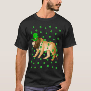 Irish Shamrock Leprechaun Mountain Lion St Patrick T-Shirt