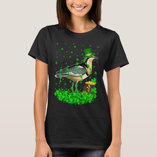 Irish Shamrock Leprechaun P Bird St Patrick's Day T-Shirt (Front)