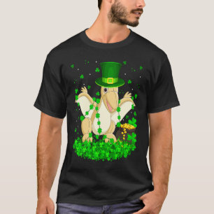 Irish Shamrock Leprechaun Pterodactyl Bird St Patr T-Shirt