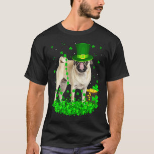 Irish Shamrock Leprechaun Pug Dog St Patrick's Day T-Shirt