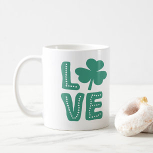 Irish Shamrock Love St Patricks Day Coffee Mug