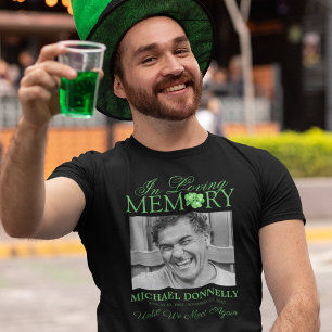 Irish Shamrock Memorial Photo T-Shirt