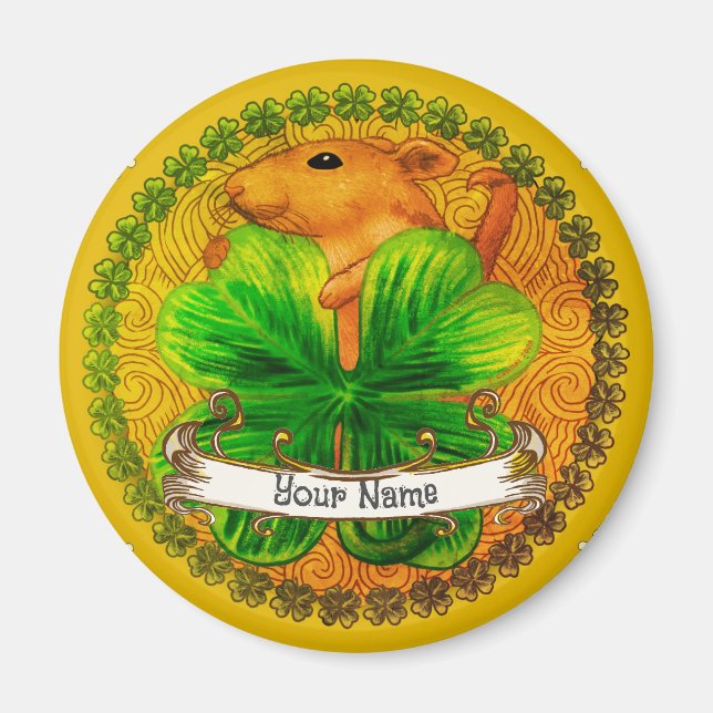 Irish shamrock  Mouse  Magnet (Front)