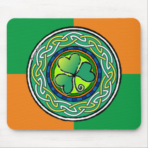 Irish shamrock mouse pad