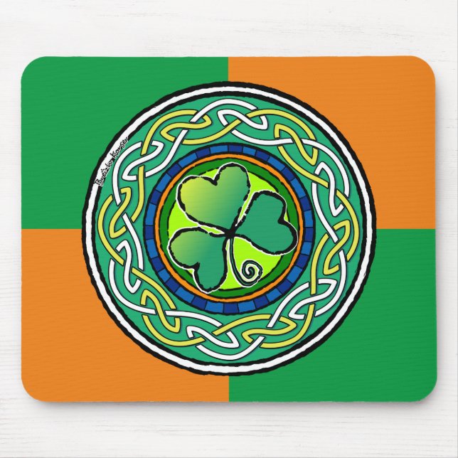 Irish shamrock mouse pad (Front)