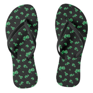 Irish Shamrock Pattern Flip Flops