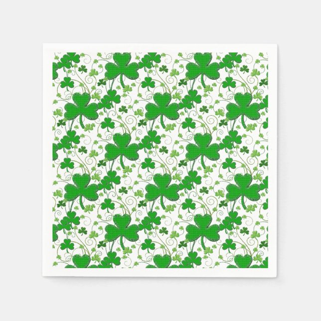 Irish Shamrock Pattern Napkin (Front)