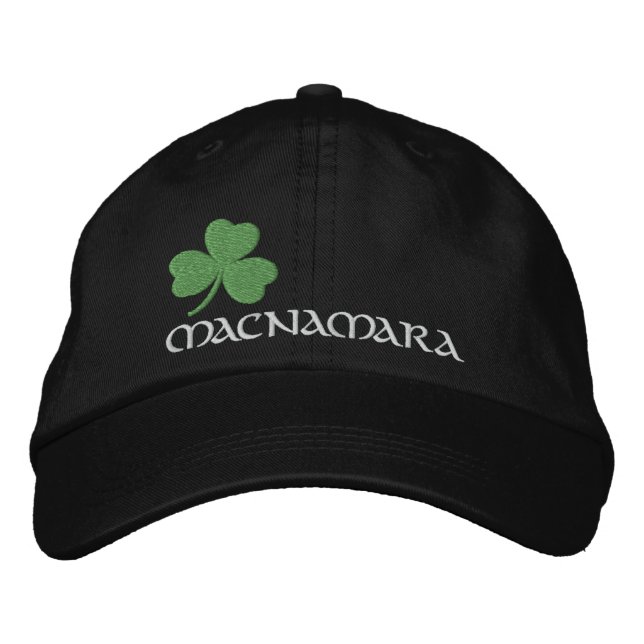 Irish Shamrock Personalized Embroidered Hat (Front)