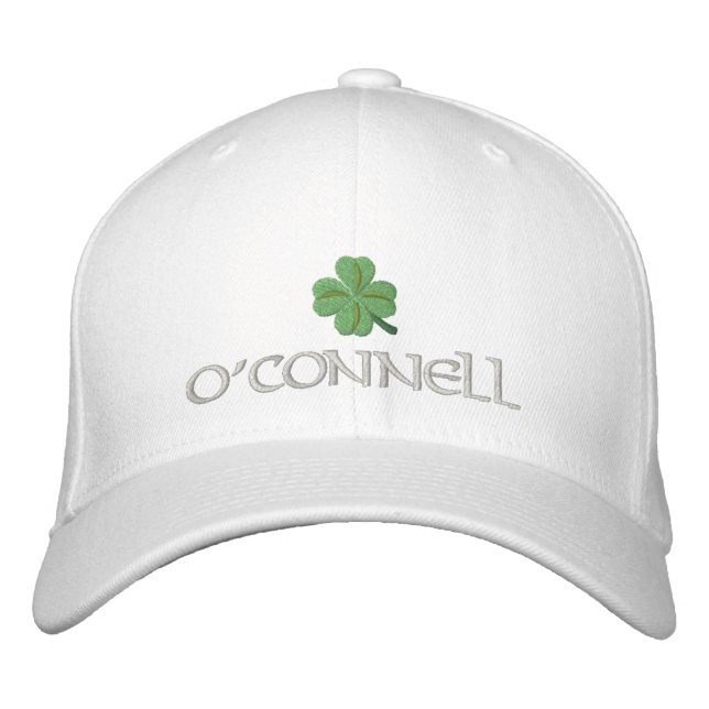 Irish shamrock personalized embroidered hat (Front)