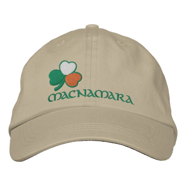 Irish Shamrock Personalized Embroidered Hat (Front)