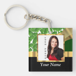 Irish shamrock personalized instagram keychain