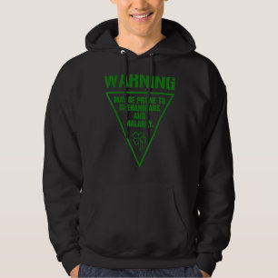 Irish Shamrock Plaid Funny St Patrick's Day Holida Hoodie