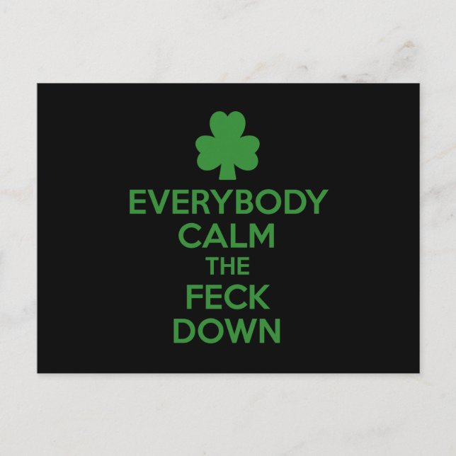 Irish shamrock postcard (Front)